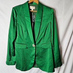 Flora Bea Charlene Blazer in Rosemary Green sz L NWT